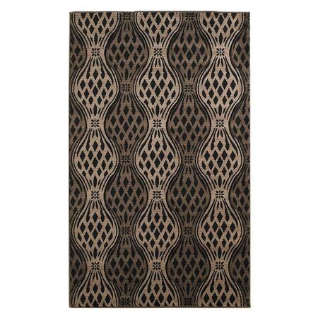 LINON 5 Ft. X 7 Ft. 7 In. Milan Collection Area Rug - Brown RUG-MN1858